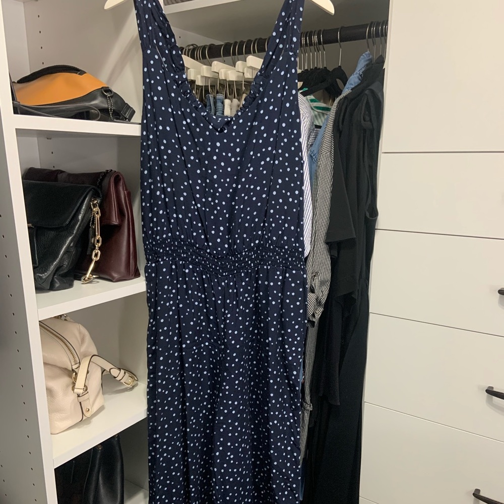 Polka Dot Jumpsuit Loft size 14